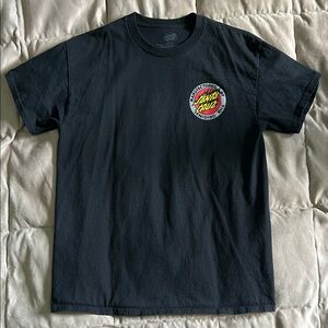 Santa Cruz men’s black t-shirt red yellow circle graphic size medium